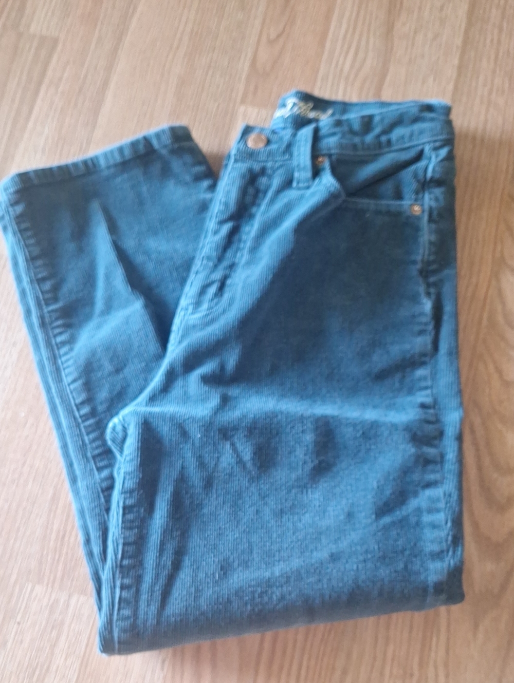 Universal Thread Women's Teal Corduroy Straight Leg Jeans